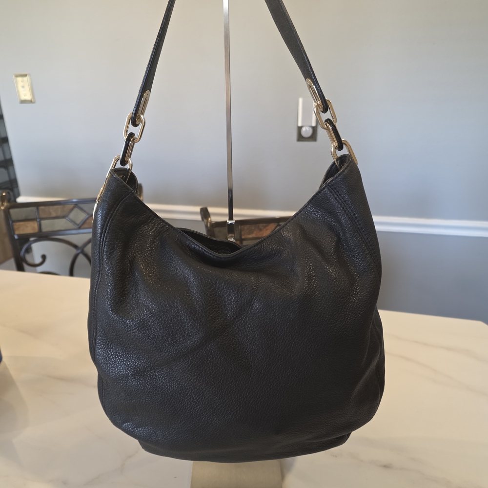 Michael Kors Black Leather Hobo Bag